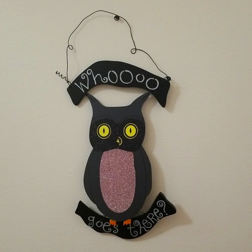 Owl Decor Wall Art Halloween Fall Interior Exterior Cottage Minimalist New 🇺🇦